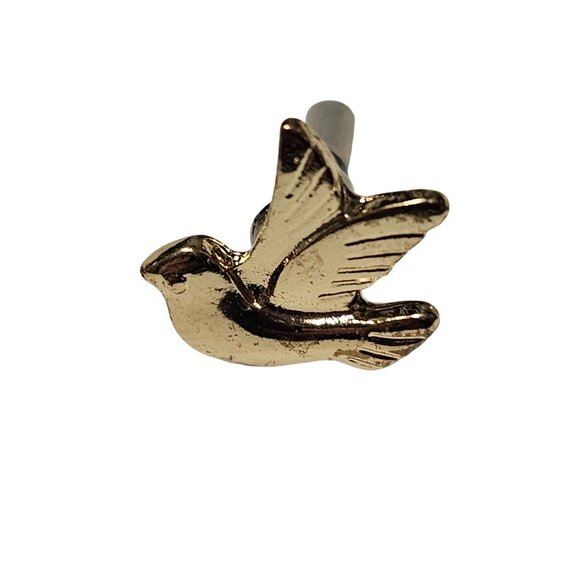 Elegant Gold Tone Dove Bird Stud Earrings Peace Love Fashion Jewelry Women Gift - Picture 2 of 4